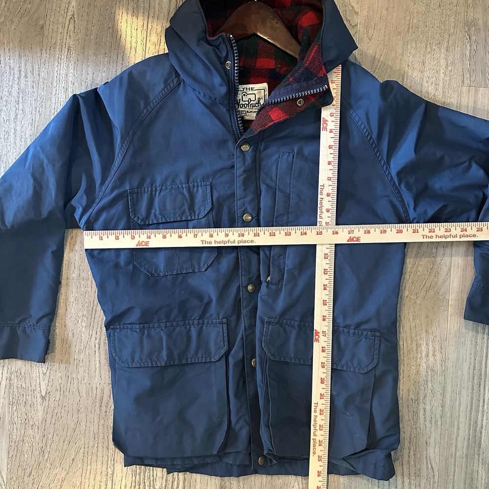 Vintage Woolrich Navy Wool Blend Lined Jacket Women's Size M - Picture 9 of 10